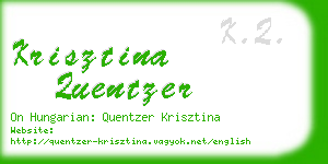 krisztina quentzer business card